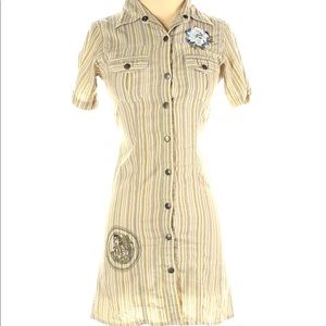 Magazine collared mini shirtdress